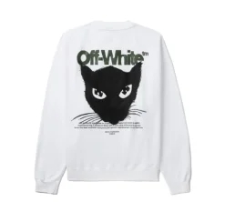 Off-White Cat Over Skate Crewneck - White