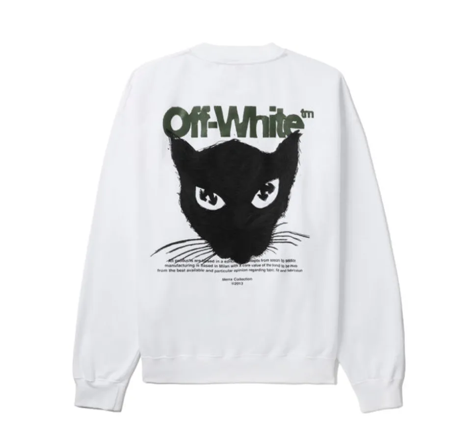 Off-White Cat Over Skate Crewneck - White