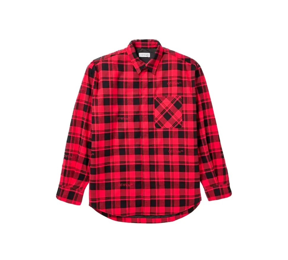 Off-White™ Check Flann Padded Shirt - Red
