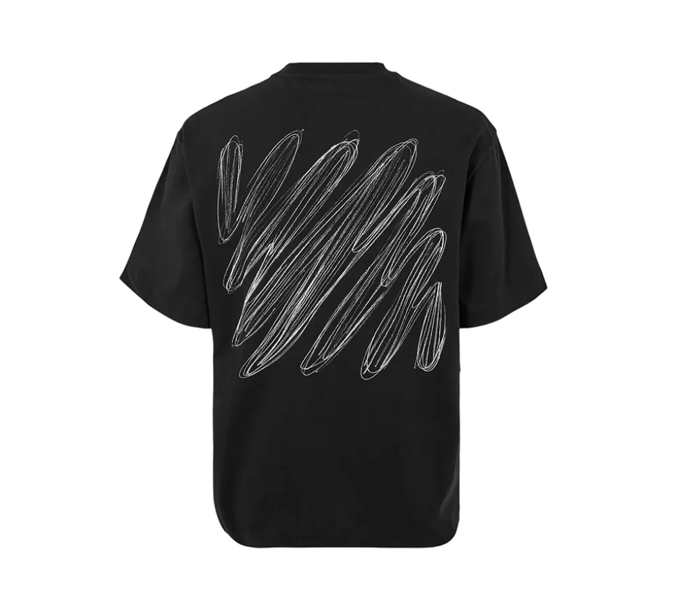 Off White c/o Virgil Abloh Scribble Diags T-shirt - Black