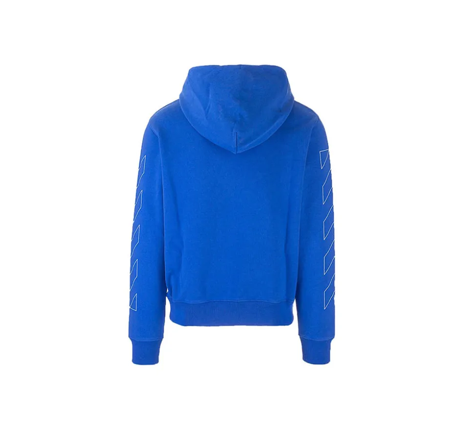 OFF-WHITE Diag Hoodie - Blue/White