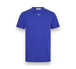 Off White Embroidered Stitch Arrows T-Shirt - Dark Blue