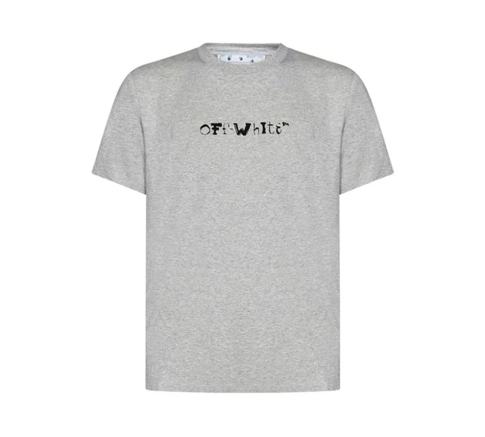 OFF-WHITE Faces Over Skate S/S T-shirt - Melange Grey
