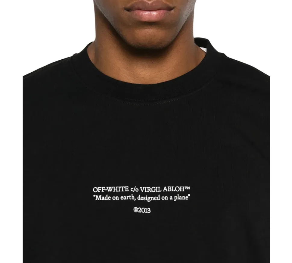 Off-White 'Made On Earth, Designed On A Plane' T-shirt - Black