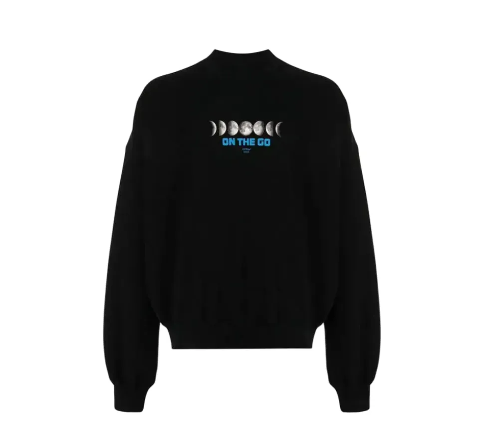 Off-White Moon Phase "On The Go" Crewneck - Black