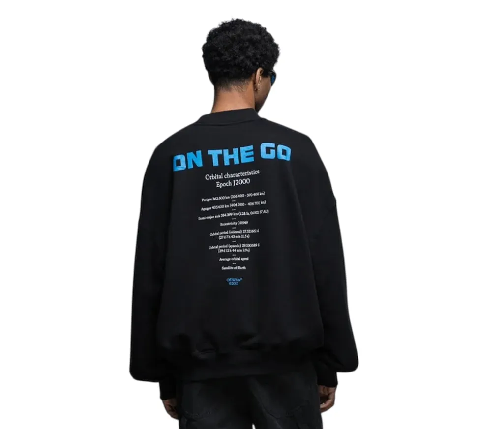 Off-White Moon Phase "On The Go" Crewneck - Black