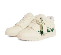 OFF-WHITE Out Of Office For Walking Low Tops - White Green