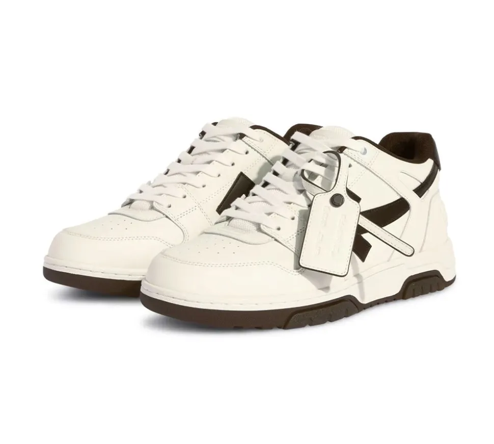 OFF-WHITE Out Of Office Low Tops - White/Chocolate