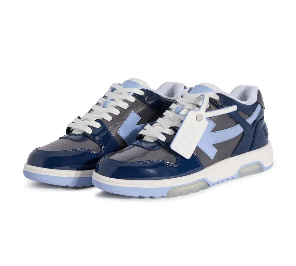 OFF-WHITE Out Of Office Low Tops - Grey Melange - Light Blue