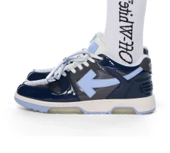 OFF-WHITE Out Of Office Low Tops - Grey Melange - Light Blue