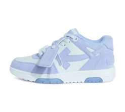 OFF-WHITE Out Of Office OOO Low Tops - Dusty Blue Ice Out Suede