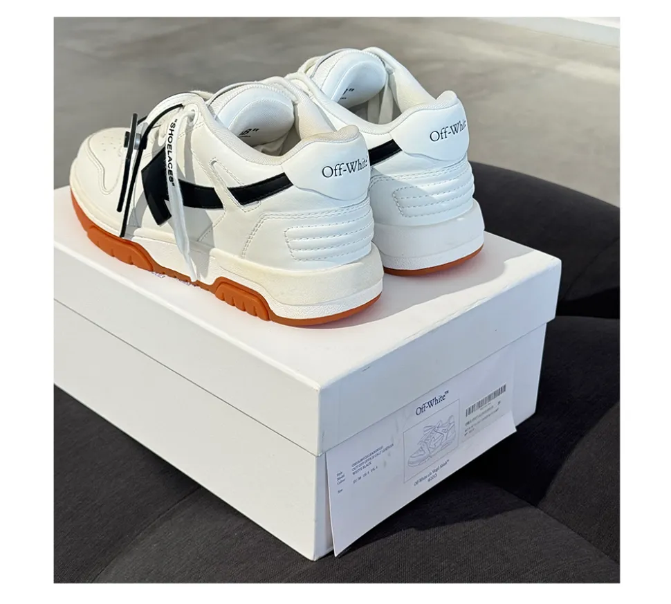 OFF-WHITE Out Of Office OOO Low Tops (38) - White Black Gum (USADO)