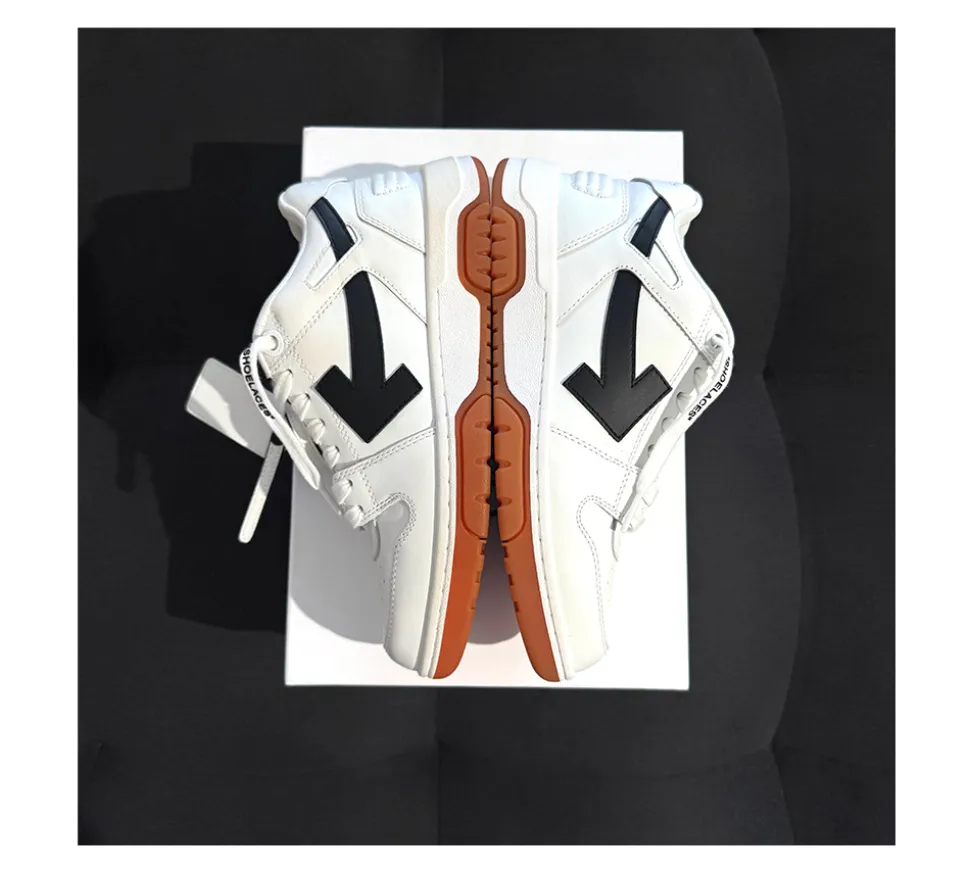 OFF-WHITE Out Of Office OOO Low Tops (38) - White Black Gum (USADO)