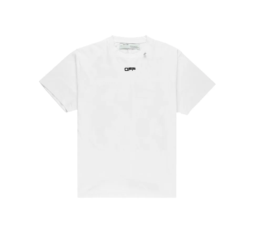 Off-White Oversized Fit Caravaggio Square T-shirt - White/Black