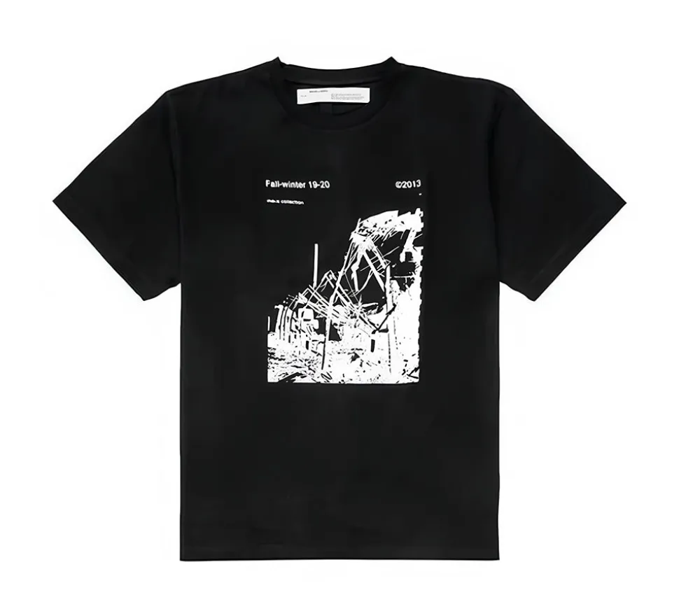 OFF-WHITE Reconstructed T-shirt - Black