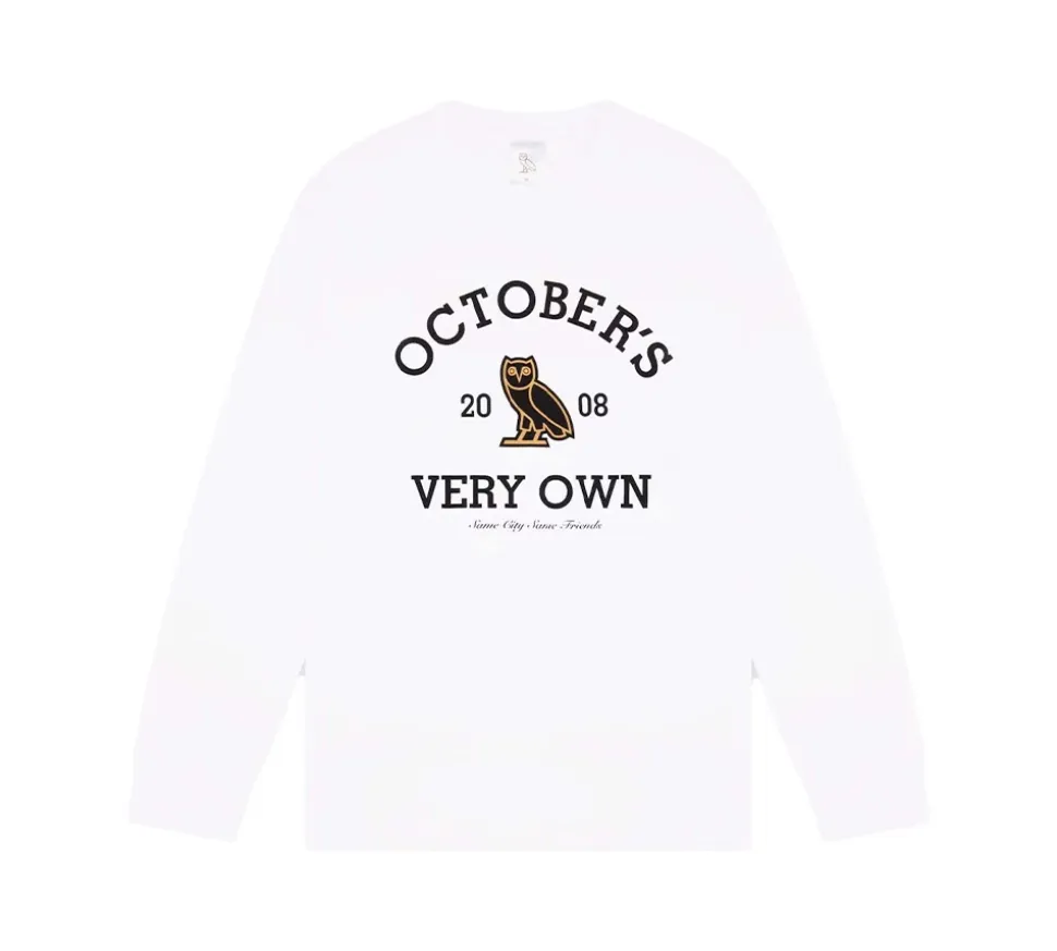 OVO Collegiate Longsleeve T-shirt - White