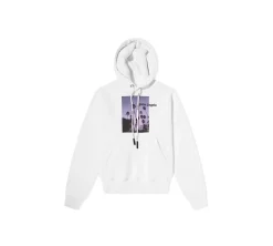 Palm Angels Stars and Palms Popover Hoodie - White