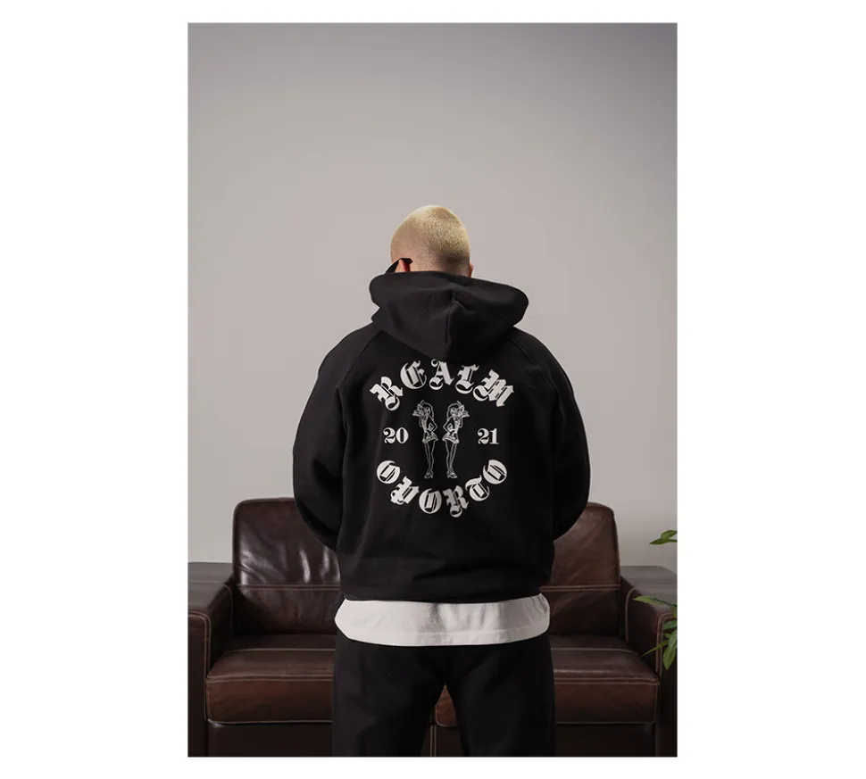 Realm Opo "LOGO" Hoodie - Black
