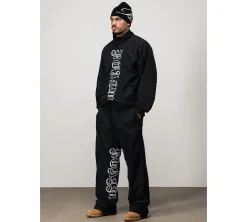 Realm Opo "REALM" Windbreaker Trackpants - Black
