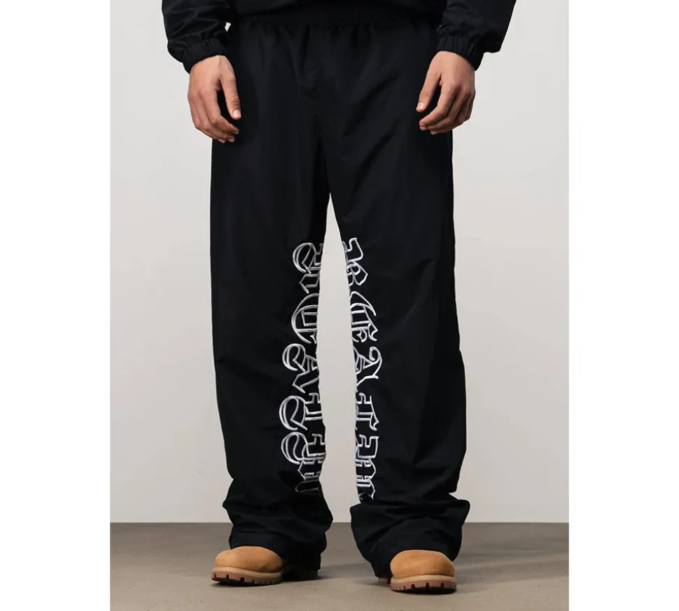 Realm Opo "REALM" Windbreaker Trackpants - Black