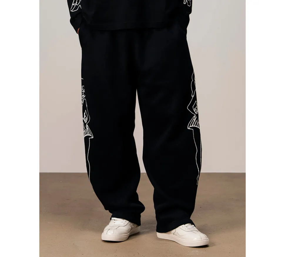 Realm Opo "WAITRESSES" Trackpants - Black