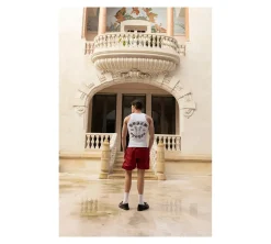 Realm "SERVICE" Swimming Shorts - Burgundy