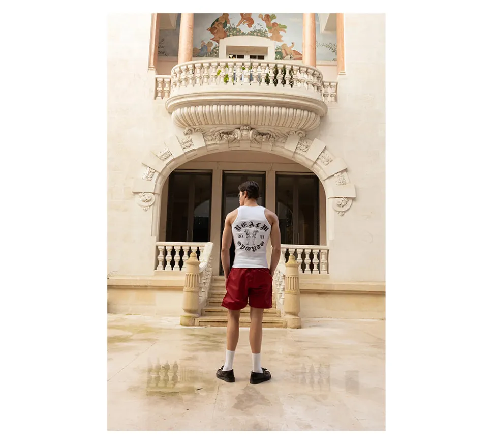 Realm "SERVICE" Swimming Shorts - Burgundy