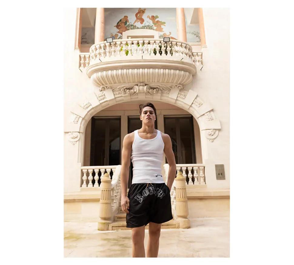Realm "SERVICE" Swimming Shorts - Black