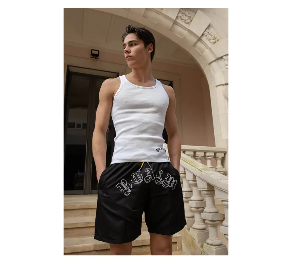 Realm "SERVICE" Swimming Shorts - Black