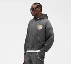 Represent Angel Border Hoodie - Stained Black