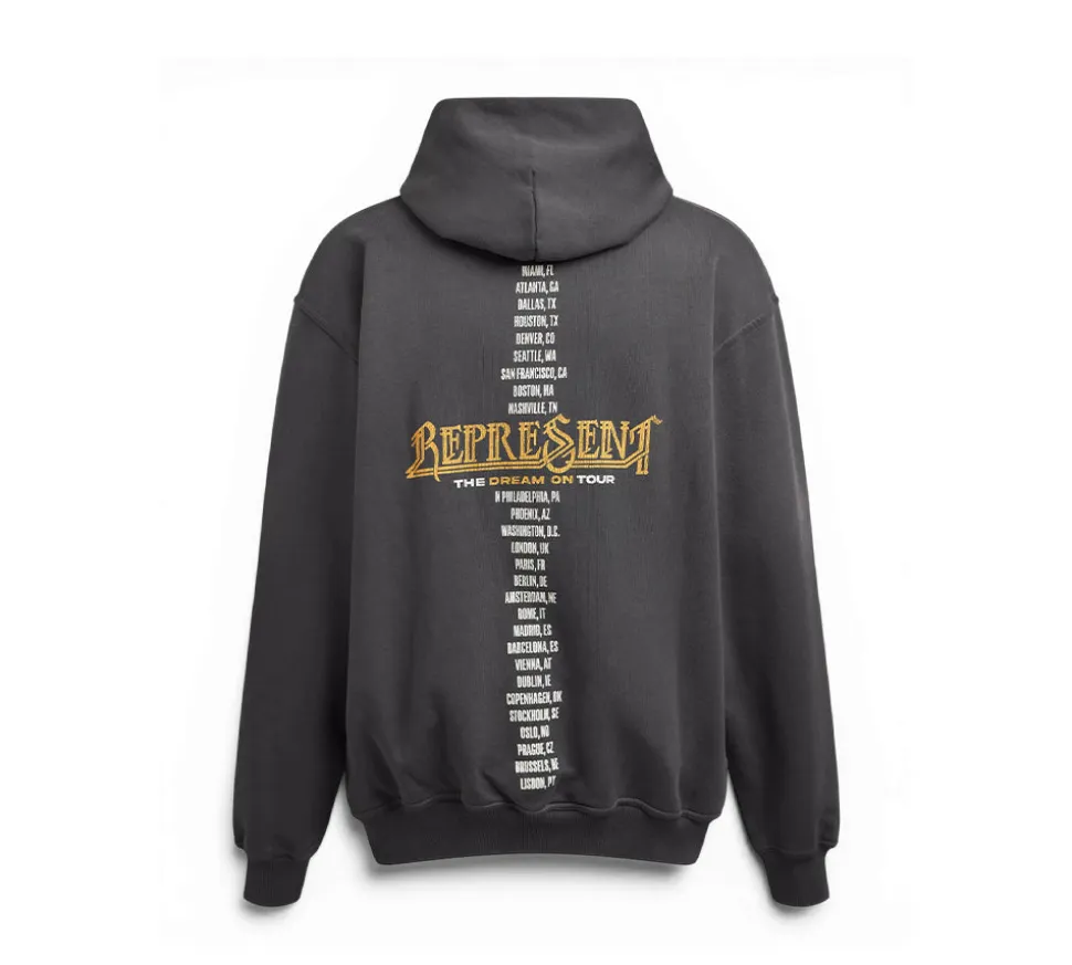 Represent Golden Tour Hooded Hoodie - Sun Fade Grey