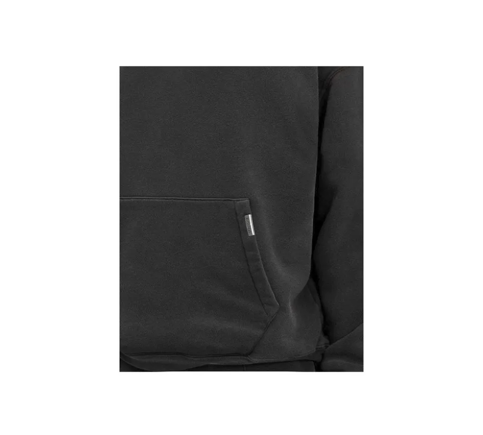 Represent Initial Boxy Hoodie - Washed Black