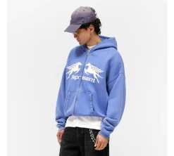 Represent Pegasus Zip Through Hoodie - Indigo