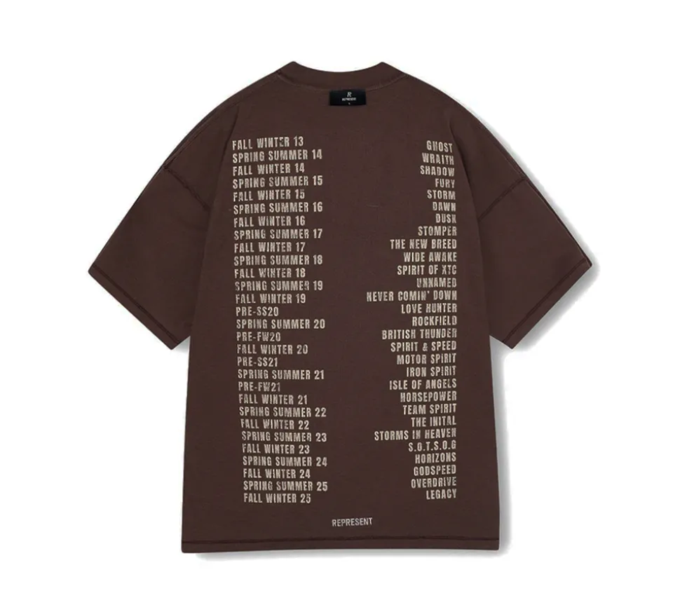 Represent Reversible Living Legacy Tour T-shirt - Brown