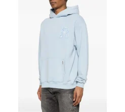 Represent Western Initial Embroidered Hoodie - Mountain Blue