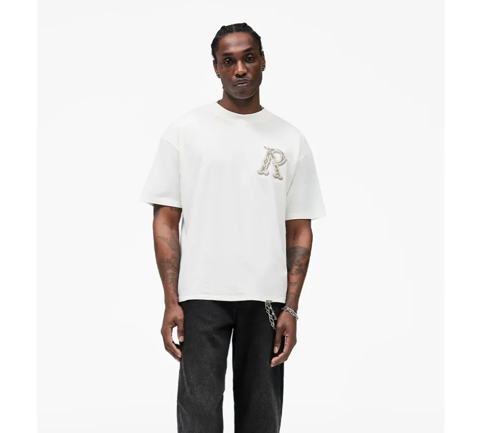 Represent Western Initial T-Shirt - Flat White