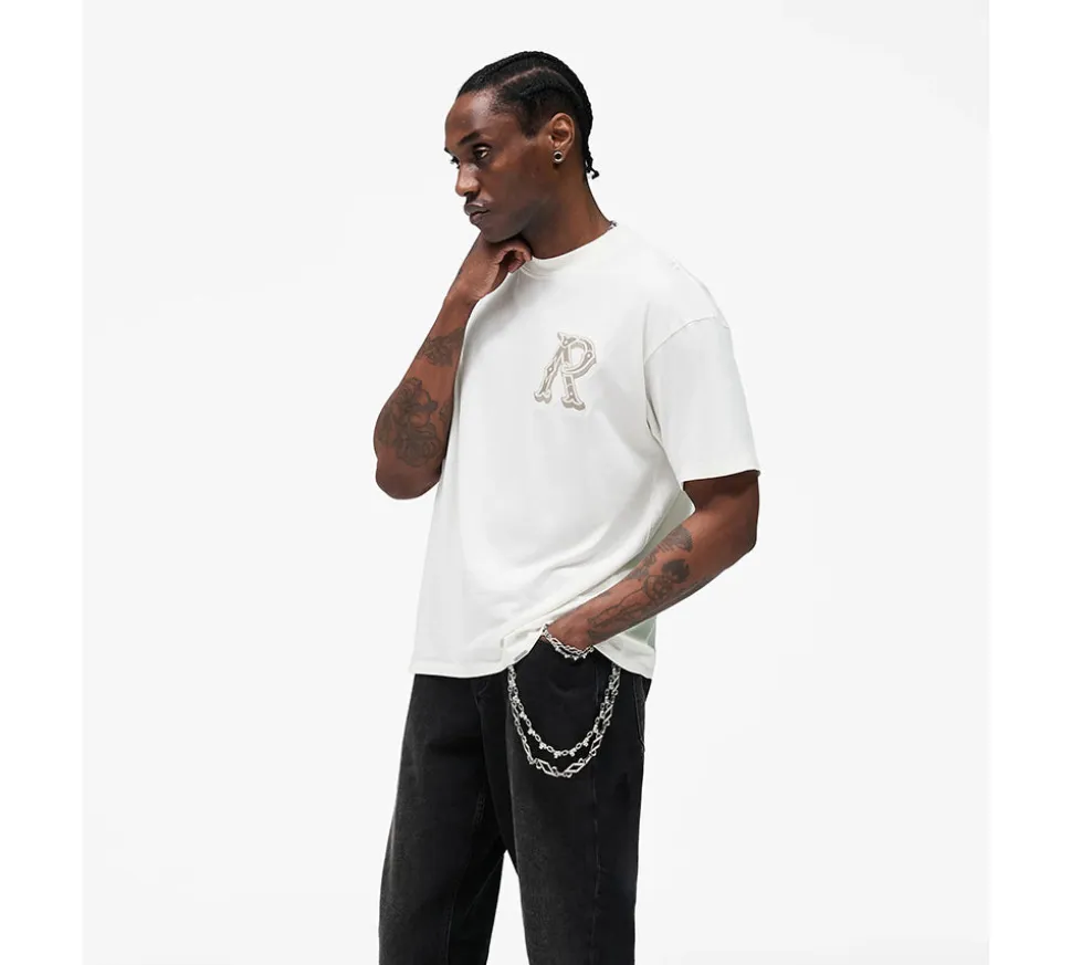 Represent Western Initial T-Shirt - Flat White