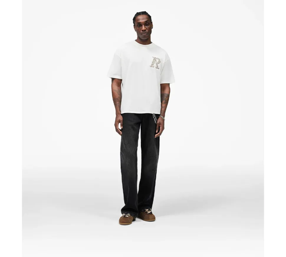 Represent Western Initial T-Shirt - Flat White