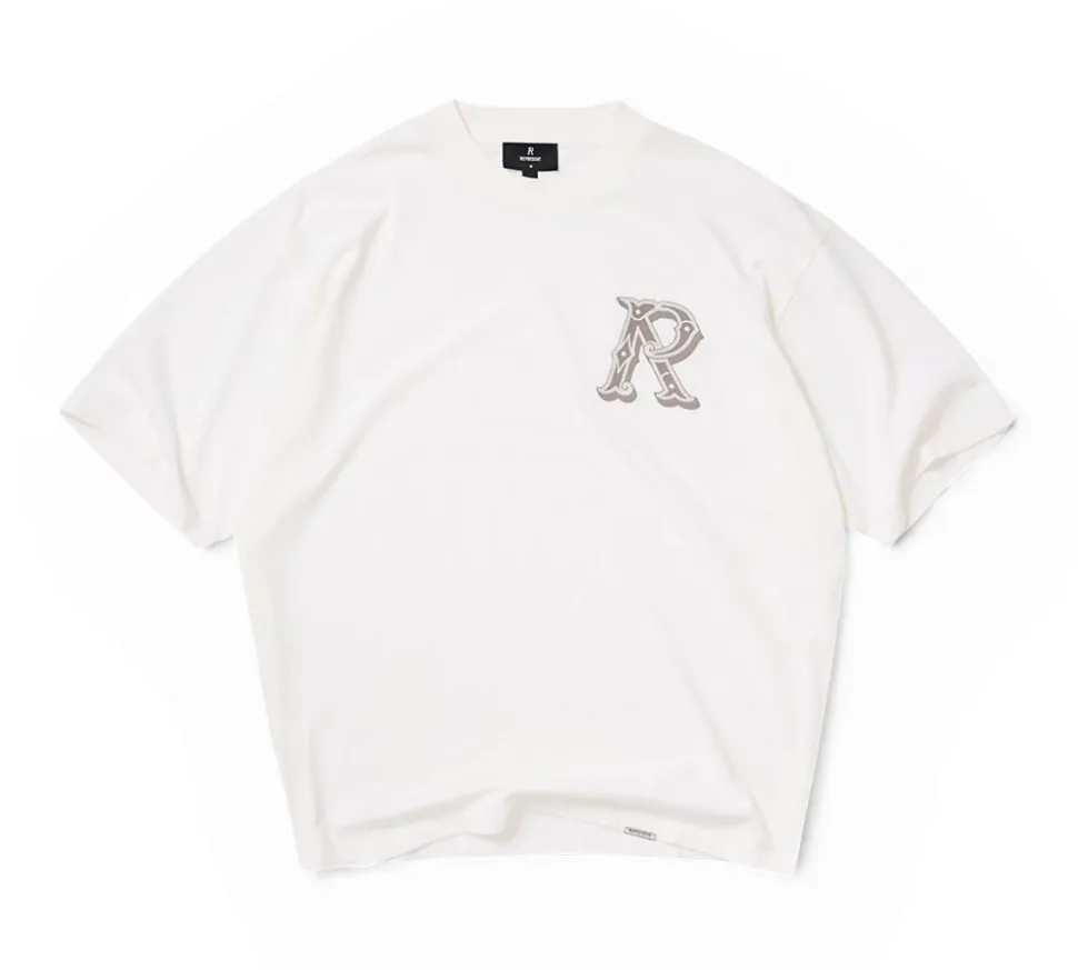 Represent Western Initial T-Shirt - Flat White