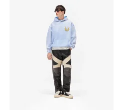 Represent X Belstaff Born To Bike Hoodie - Mid Blue