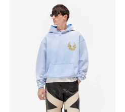 Represent X Belstaff Born To Bike Hoodie - Mid Blue