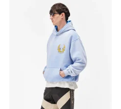 Represent X Belstaff Born To Bike Hoodie - Mid Blue