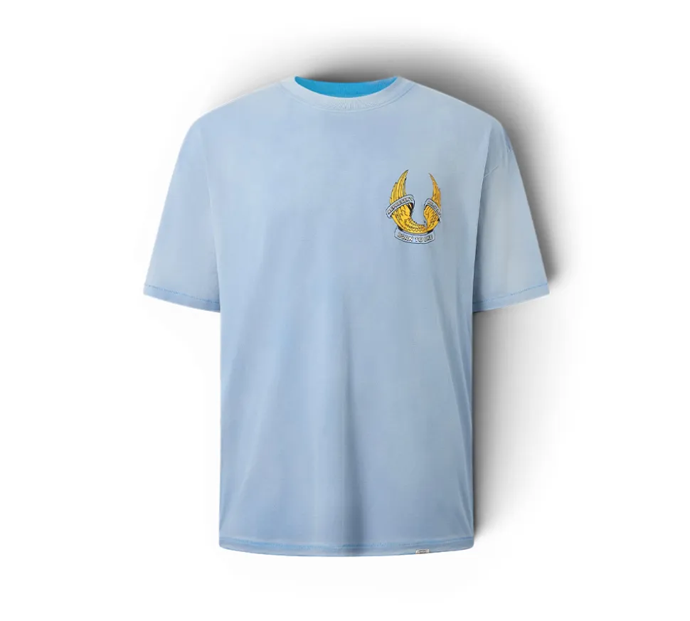 Represent X Belstaff Born To Bike T-Shirt - Washed Blue