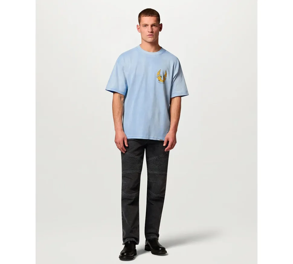 Represent X Belstaff Born To Bike T-Shirt - Washed Blue