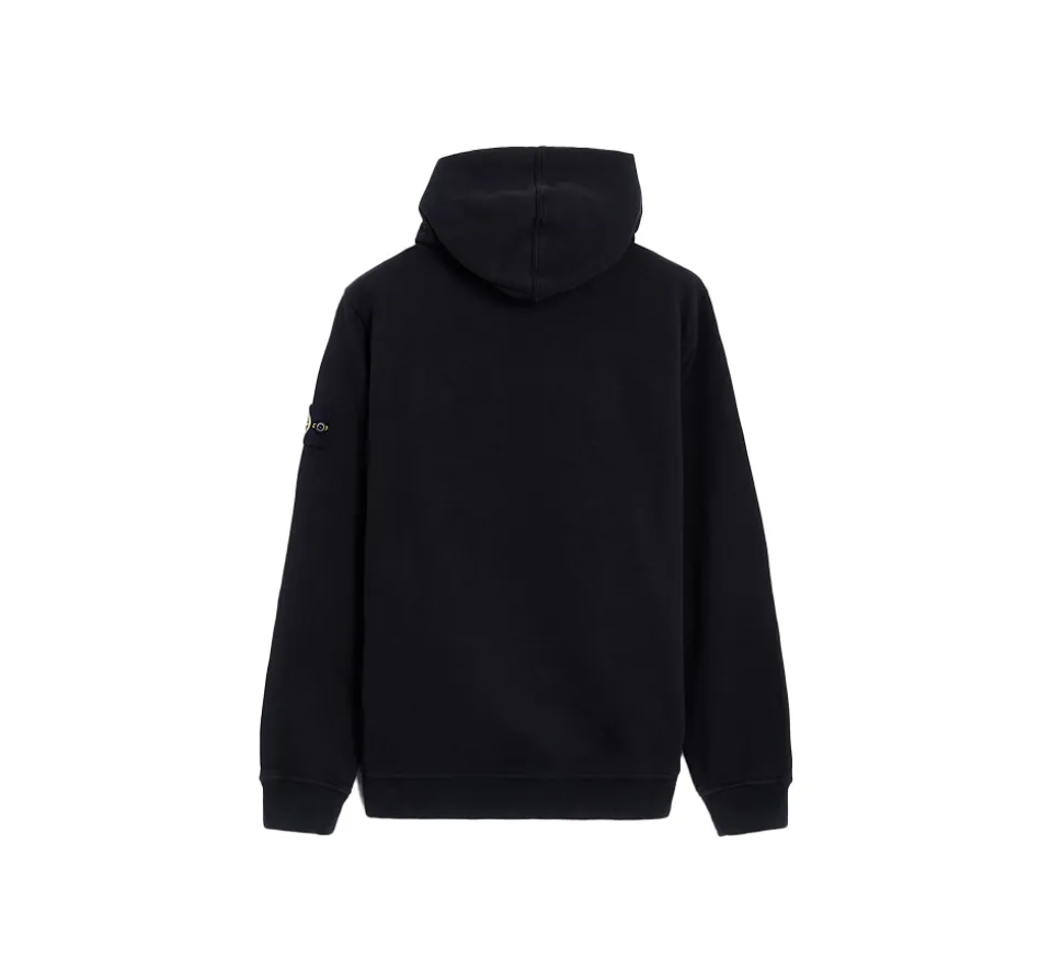 Stone Island Logo Hoodie - Black