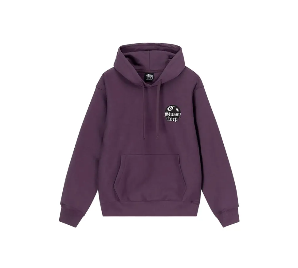 Stüssy 8 Ball Corp. Hoodie - Grape