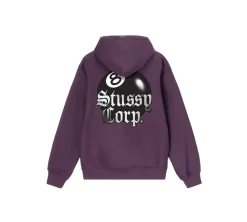 Stüssy 8 Ball Corp. Hoodie - Grape