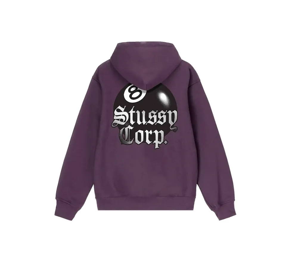 Stüssy 8 Ball Corp. Hoodie - Grape