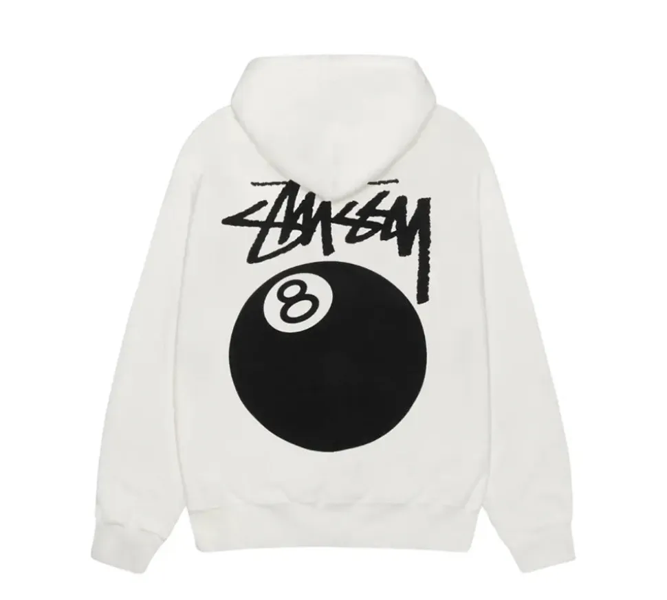 Stüssy 8 Ball Pigment Dyed Hoodie - Natural