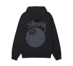 Stüssy 8 Ball Pigment Dyed Hoodie - Black